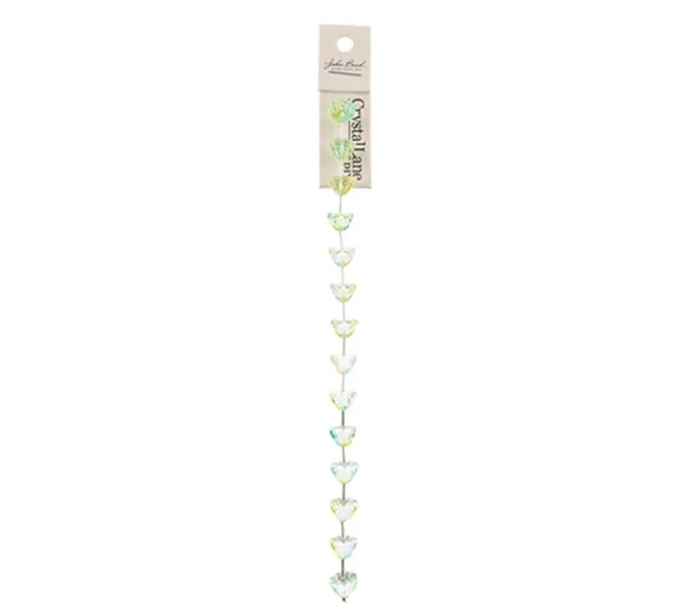 Crystal Lane DIY Flower 7-inch Bead Strand Lotus Green and Blue Mix10mm 15pcs