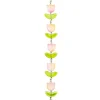 Crystal Lane DIY Flower 7-inch Bead Strand Tulip Yellow Pink Mix 14x16mm- 9pcs