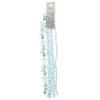 Crystal Lane DIY Flower 7-inch Bead Mix Bead Strands Aqua Facetted Rondelles Tulips Butterflies