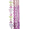 Crystal Lane DIY Flower 7-inch Bead Mix Bead Strands Ombre Ombre Light to Dark Heather Mix Tulip Butterflies Round