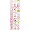Crystal Lane DIY Flower 7-inch Bead Mix Bead Strands Tulip Pink Butterflies Roundelle Pink