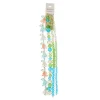 Crystal Lane DIY Flower 7-inch Bead Mix Bead Strands  Pink/Yellow/Teal/Green- Mix Flowers Round Beads