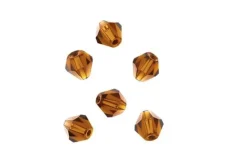 Crystal Lane 7-inch Strands 6mm Bicone Opaque Copper Iris