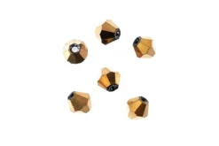Crystal Lane 7-inch Strands 6mm Bicone Opaque Copper Iris