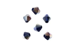 Crystal Lane 7-inch Strands 6mm Bicone Opaque Copper Iris