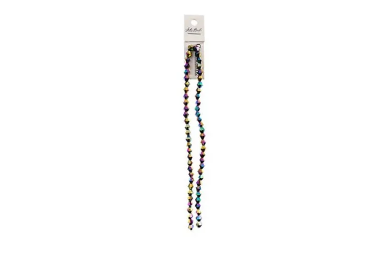 Crystal Lane 7-inch Strands 6mm Bicone Opaque Gold Iris