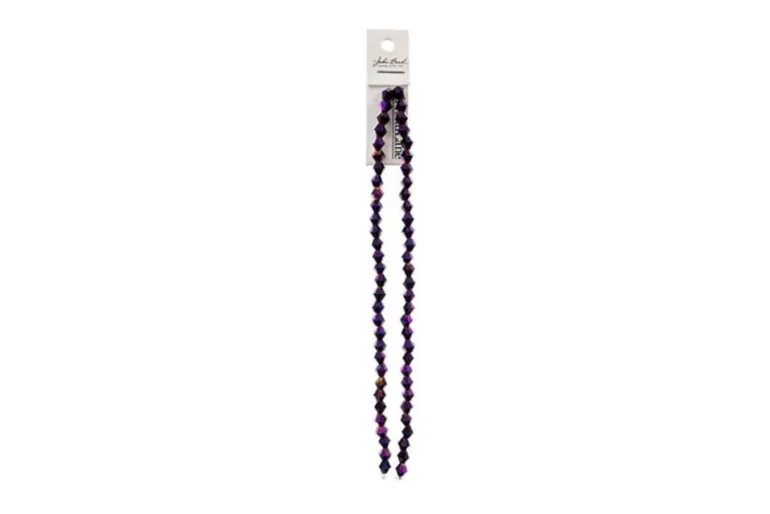 Crystal Lane 7-inch Strands 6mm Bicone Opaque Gold Iris