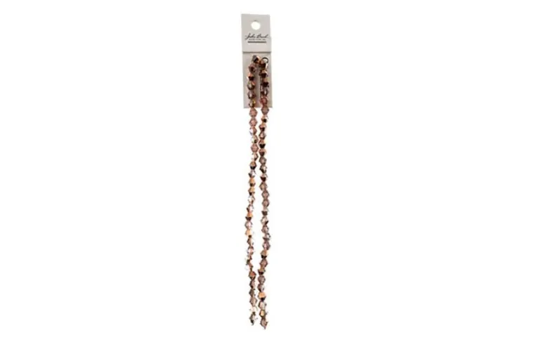 Crystal Lane 7-inch Strands 6mm Bicone Opaque Dark Sapphire with Half Multi Color Iris