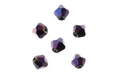 Crystal Lane 7-inch Strands 6mm Bicone Opaque Dark Purple