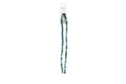 Crystal Lane 7-inch Strands 6mm Bicone Opaque Light Blue with Half Blue Iris