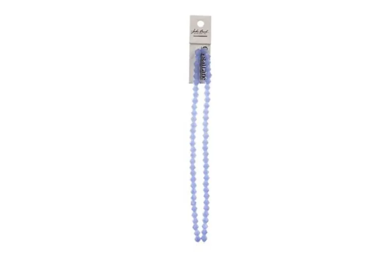 Crystal Lane 7-inch Strands 6mm Bicone Opaque Blue AB