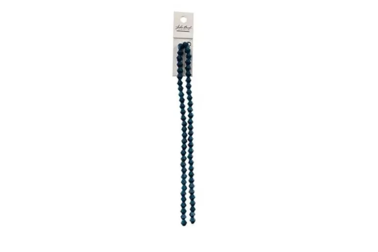 Crystal Lane 7-inch Strands 6mm Bicone Opaque Blue AB