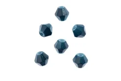 Crystal Lane 7-inch Strands 6mm Bicone Opaque Blue AB