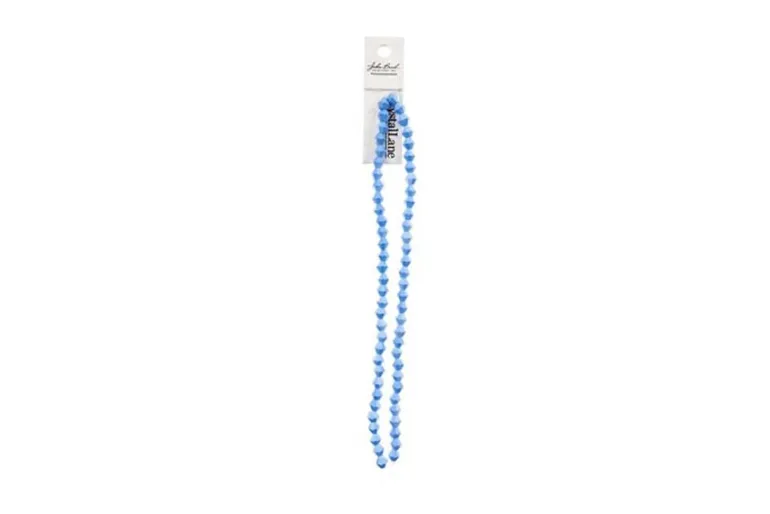 Crystal Lane 7-inch Strands 6mm Bicone Opaque Blue AB