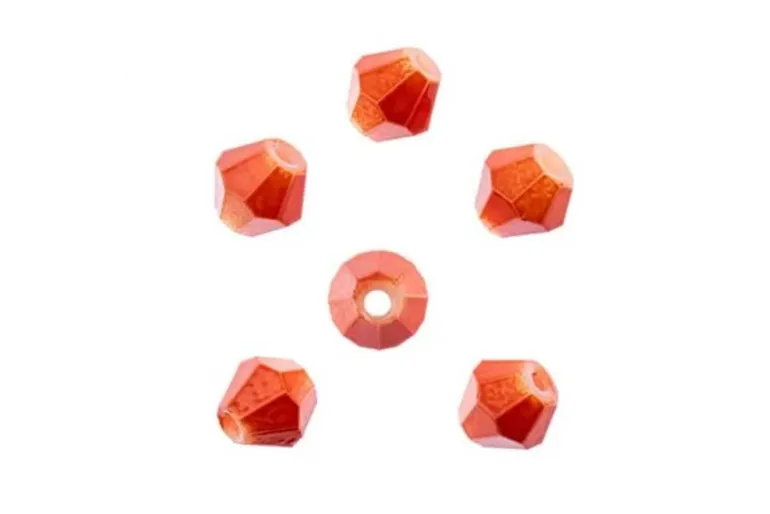Crystal Lane 7-inch Strands 6mm Bicone Transparent Orange
