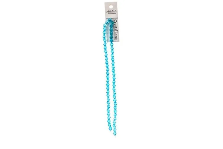 Crystal Lane 7-inch Strands 6mm Bicone Transparent Orange