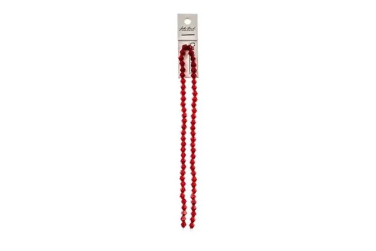 Crystal Lane 7-inch Strands 6mm Bicone Transparent Red AB