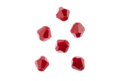 Crystal Lane 7-inch Strands 6mm Bicone Transparent Red AB