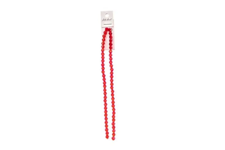 Crystal Lane 7-inch Strands 6mm Bicone Transparent Red AB