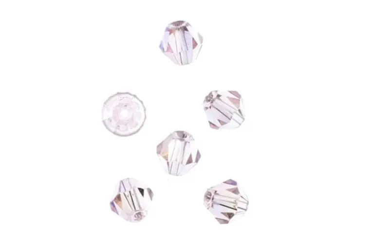 Crystal Lane 7-inch Strands 6mm Bicone Transparent Red AB