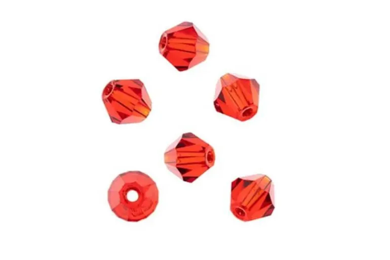 Crystal Lane 7-inch Strands 6mm Bicone Transparent Topaz AB