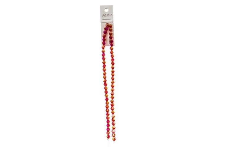 Crystal Lane 7-inch Strands 6mm Bicone Transparent Topaz AB