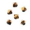 Crystal Lane 7-inch Strands 4mm Bicone Opaque Copper Iris
