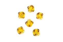 Crystal Lane 7-inch Strands 4mm Bicone Opaque Dark Sapphire with Half Multi Color Iris