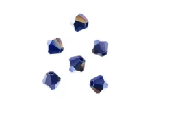 Crystal Lane 7-inch Strands 4mm Bicone Opaque Purple Iris