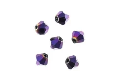 Crystal Lane 7-inch Strands 4mm Bicone Opaque Multi Color Iris
