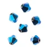 Crystal Lane 7-inch Strands 4mm Bicone Opaque Light Blue with Half Blue Iris