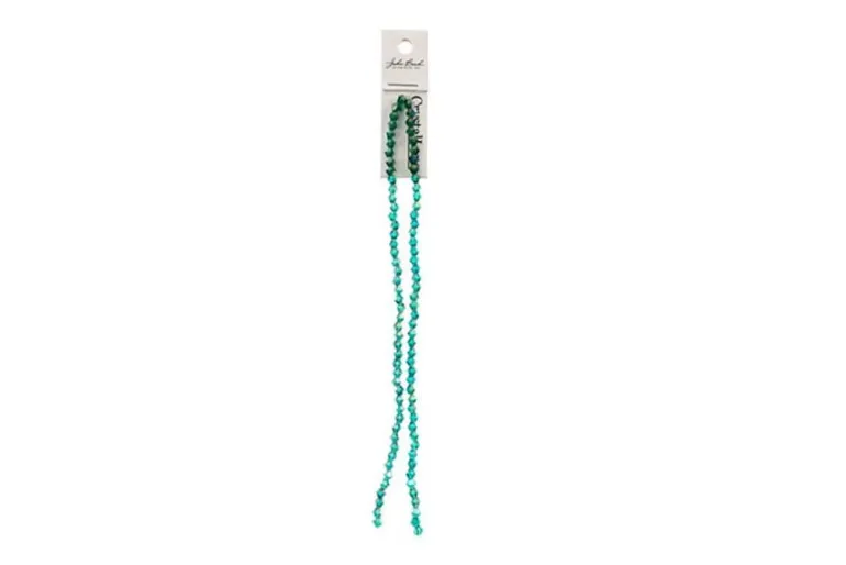 Crystal Lane 7-inch Strands 4mm Bicone Opaque Blue with Half Champagne Luster