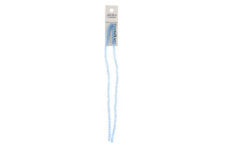 Crystal Lane 7-inch Strands 4mm Bicone Opaque Blue with Half Champagne Luster