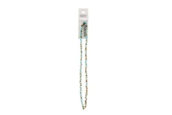 Crystal Lane 7-inch Strands 4mm Bicone Opaque Blue with Half Champagne Luster