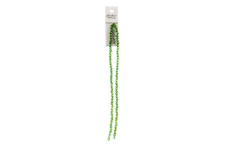 Crystal Lane 7-inch Strands 4mm Bicone Opaque Blue with Half Champagne Luster