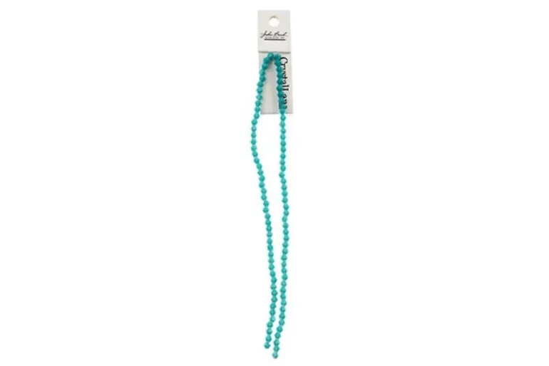 Crystal Lane 7-inch Strands 4mm Bicone Opaque Blue with Half Champagne Luster