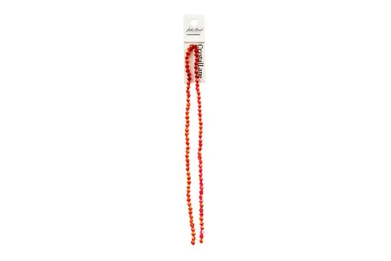 Crystal Lane 7-inch Strands 4mm Bicone Transparent Red