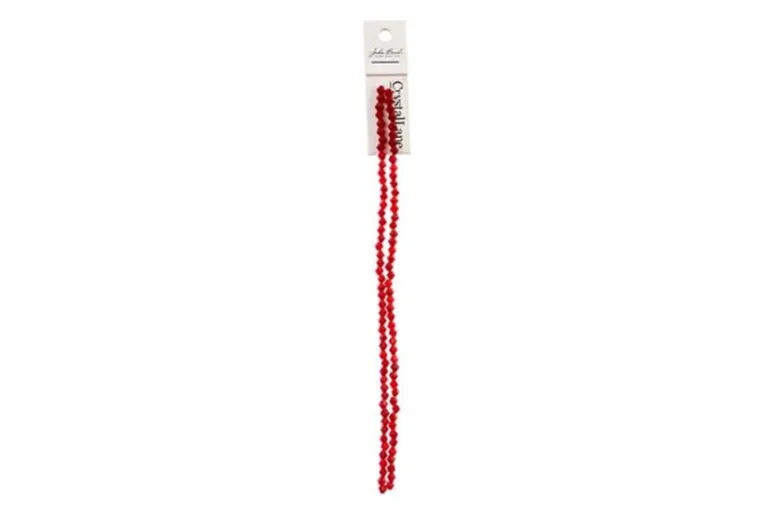 Crystal Lane 7-inch Strands 4mm Bicone Transparent Red