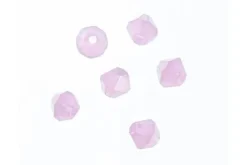 Crystal Lane 7-inch Strands 4mm Bicone Opaque Pink
