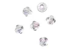Crystal Lane 7-inch Strands 4mm Bicone Opaque White AB