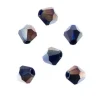 Crystal Lane 7-inch Strands 8mm Opaque Dark Sapphire with Half Multi Color Iris