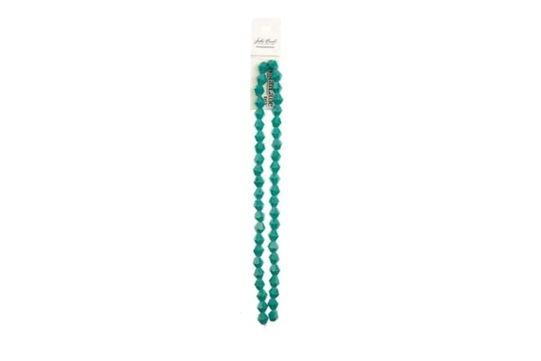 Crystal Lane 7-inch Strands 8mm Opaque Turquoise Blue