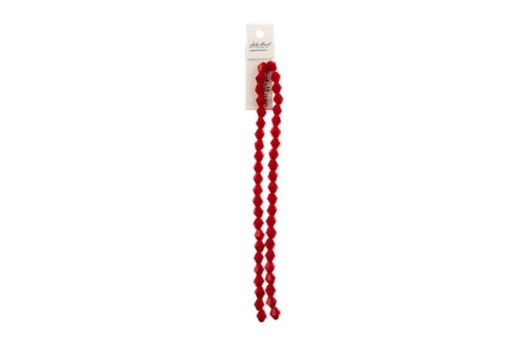 Crystal Lane 7-inch Strands 8mm Opaque Red