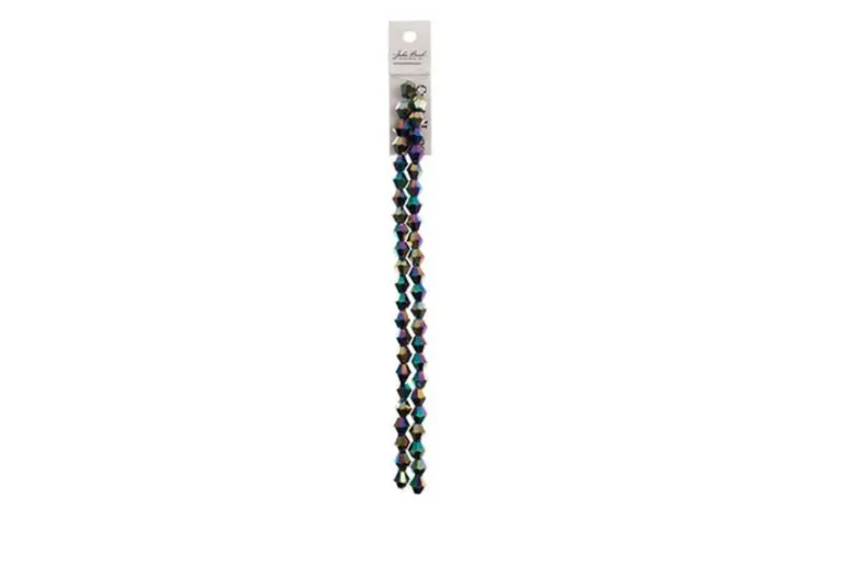Crystal Lane 7-inch Strands 8mm Transparent Crystal with Half Copper Iris