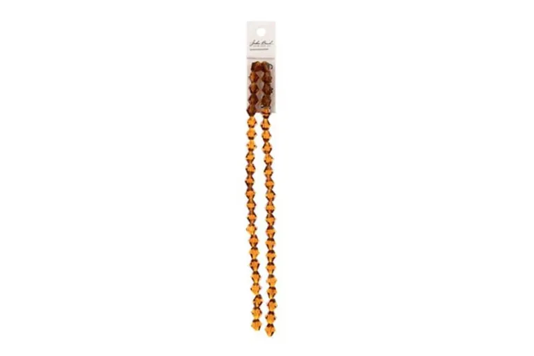 Crystal Lane 7-inch Strands 8mm Transparent Crystal with Half Copper Iris