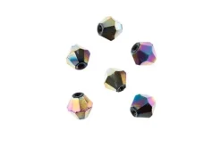 Crystal Lane 7-inch Strands 8mm Transparent Crystal with Half Copper Iris