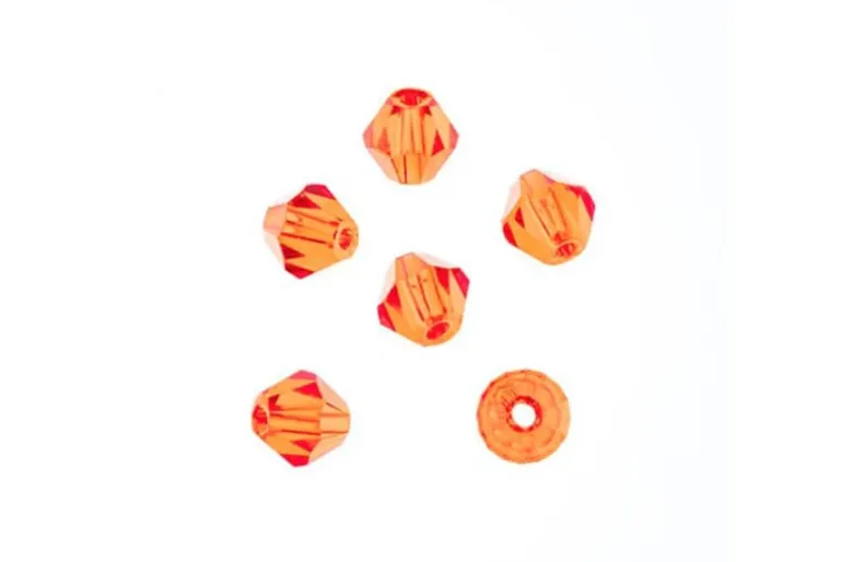 Crystal Lane 7-inch Strands 8mm Transparent Orange