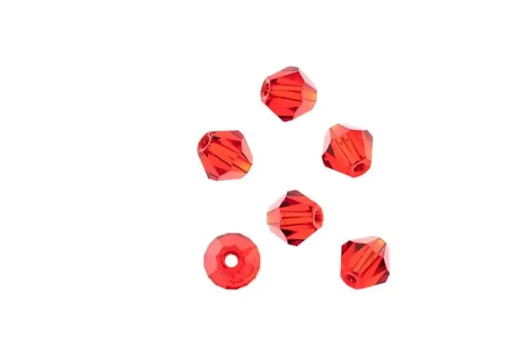 Crystal Lane 7-inch Strands 8mm Transparent Red