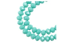 Crystal Lane 7-inch Strands 4x6mm Rondelle Transparent Green AB