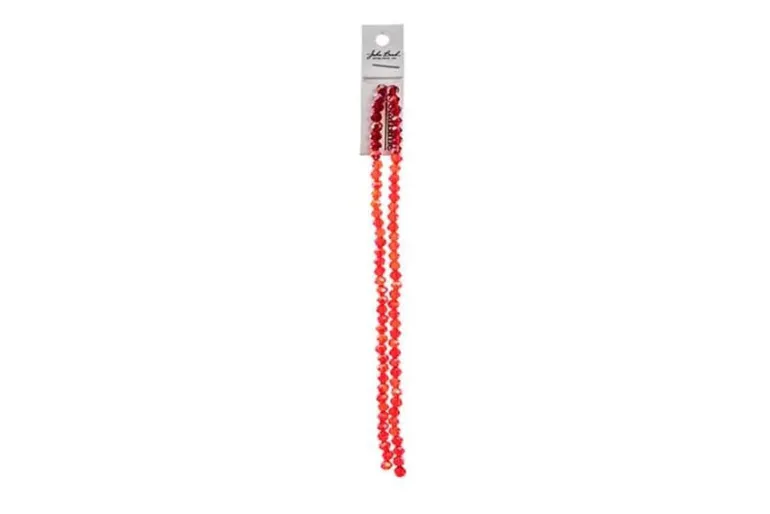 Crystal Lane 7-inch Strands 4x6mm Rondelle Transparent Pink AB